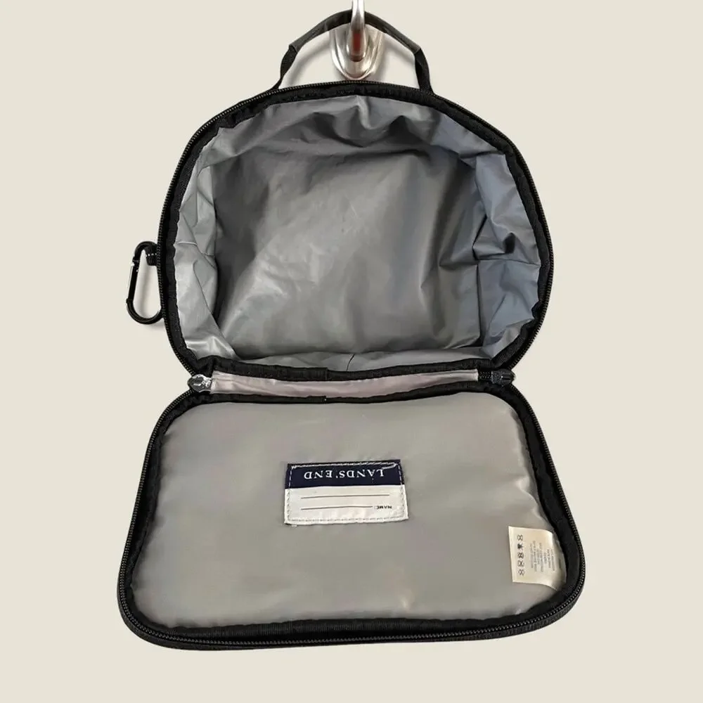 Lands End Insulated Lunch Box Bottle Bag Set Red Monogram Initial A Kids School